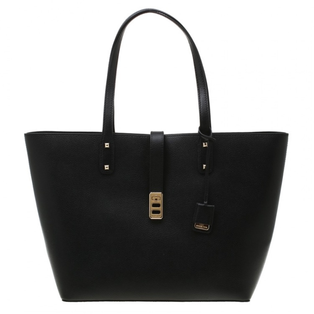 Authentic Michael Kors Black Leather Large Karson Luggage Carryall Tote